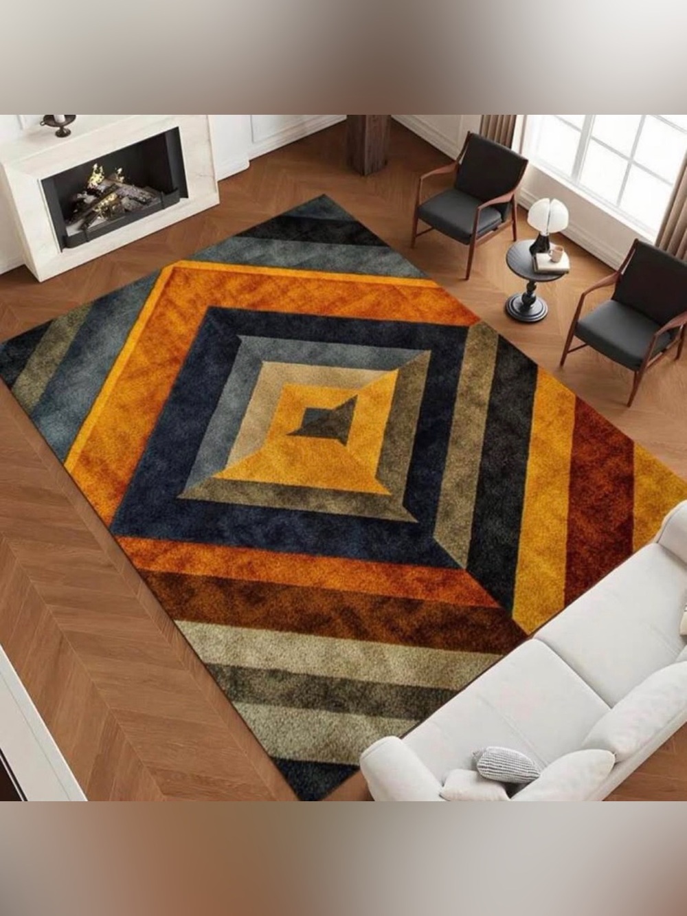 NEW 5x7 FT Super Soft Non-Slip Thin Area Rug, Low Pile Lightweight Carpet